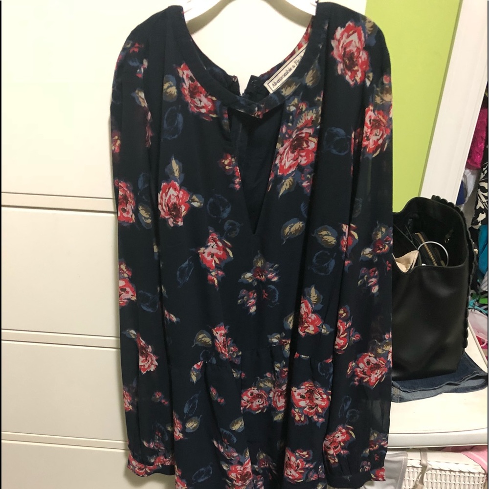 Abercrombie & Fitch Blue Floral Romper